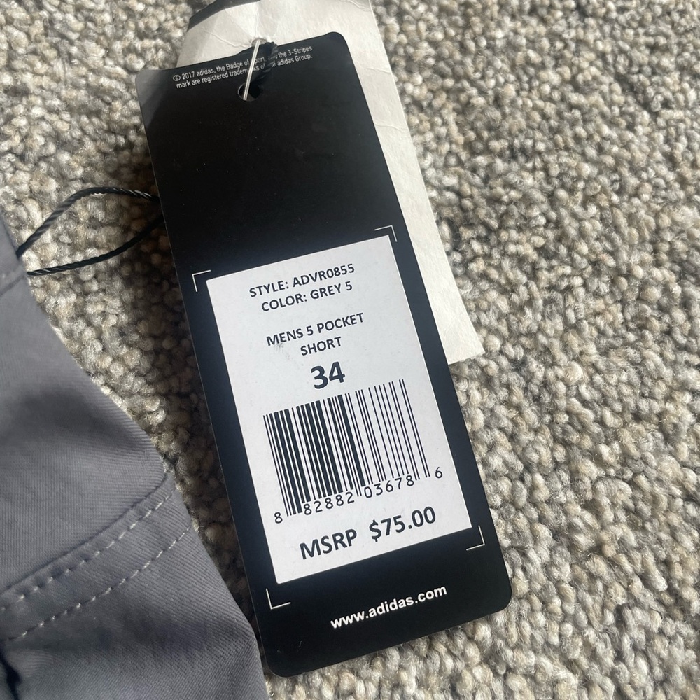 Adidas Ultimate365 Gray Men's Shorts - Picture 4 of 5